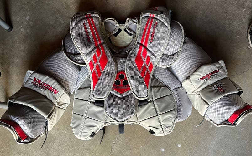 Used Large Vaughn Pro Stock Velocity VE8 Pro Goalie Chest Protector