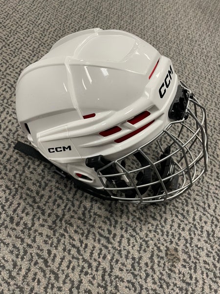 OUT OF BOX CCM White Tacks 70 Junior combo helmet