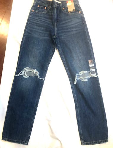 Levis Jeans Womens Size 25 Low Pro Straight Mid Rise Relaxed Denim NWT $70 value