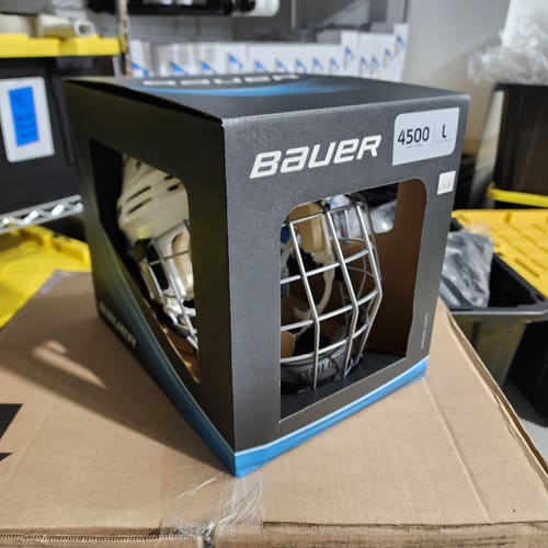 New Large Bauer 4500 Helmet Combo - White