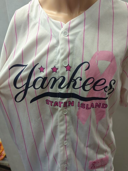 2014 Staten Island Yankees Brest Cancer SGA Jersey XL MiLB