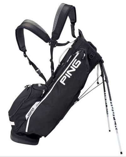 PING Hoofer Lite Stand Carry Golf Bag 201C BLACK 4-Way Divider New #83018