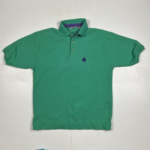 Vintage 90s Bugle Boy Teal Green Polo Shirt Short Sleeve Collared Men's Sz S