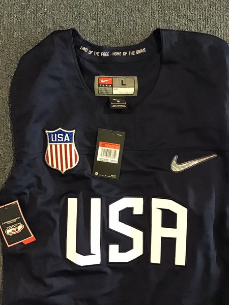 New With Tags Blue Team USA Nike Hockey Jersey (Blank) Medium or