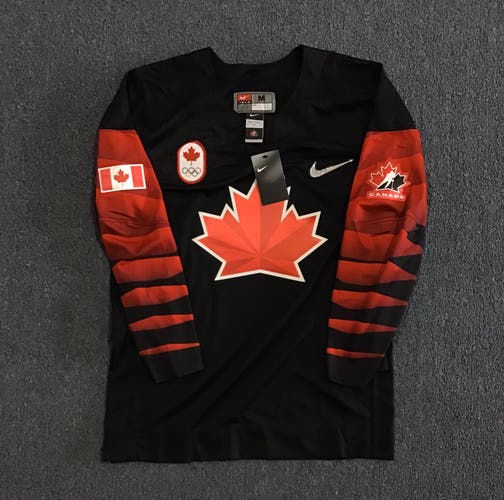 New With Tags Black Team Canada Nike Olympics Jersey (Blank) Small or Medium