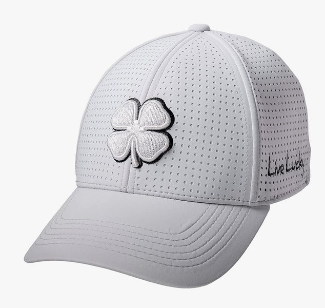 NEW Black Clover Live Lucky Perf 8 Silver Fitted L/XL Golf Hat/Cap