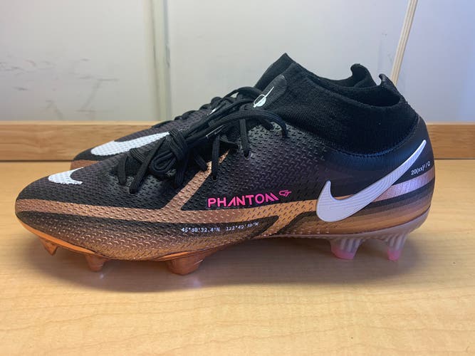 CANADA- Size 9.5 - Nike Phantom GT2 Elite Q DF FG Firm Ground Soccer Cleat - Metallic Copper