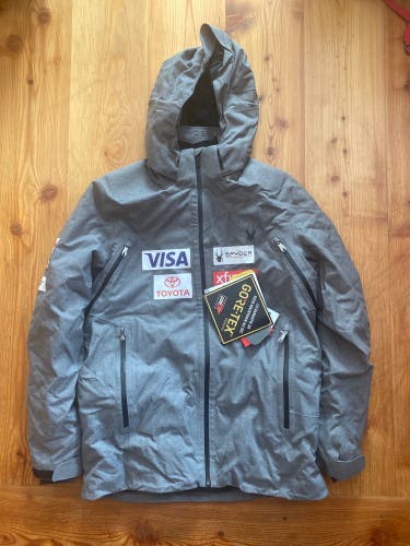 Gray New Medium Spyder US ski team Jacket