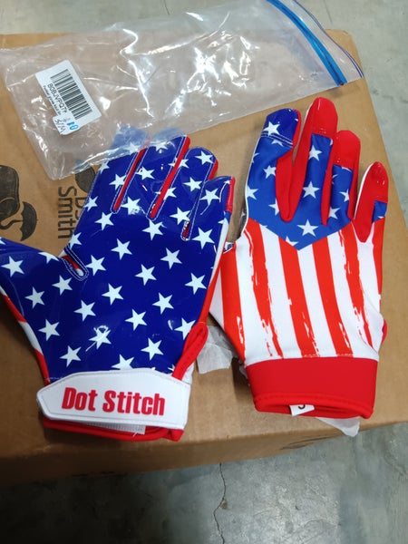 American Flag Football Receiver Gloves Men Silicone Grip Football Receiver Gloves Youth USA Flag Football Receiver Gloves Adult Football Receiving