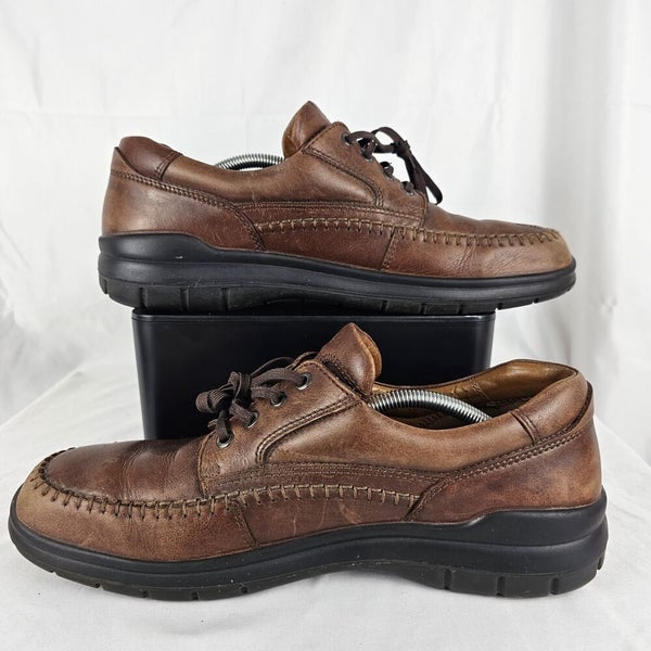 ophavsret levering Kvittering Ecco Men's Seawalker Casual Brown Leather Oxford Shoes Size 46 / Mens 12,  12.5 | SidelineSwap