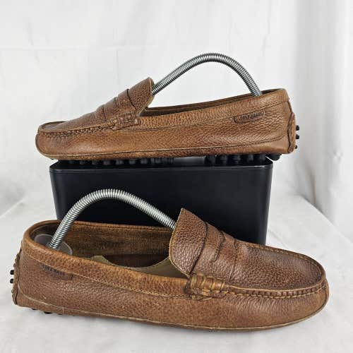 Cole Haan Brown Pebbled Leather Driving Casual Comfort Loafers Mens Size 8.5M