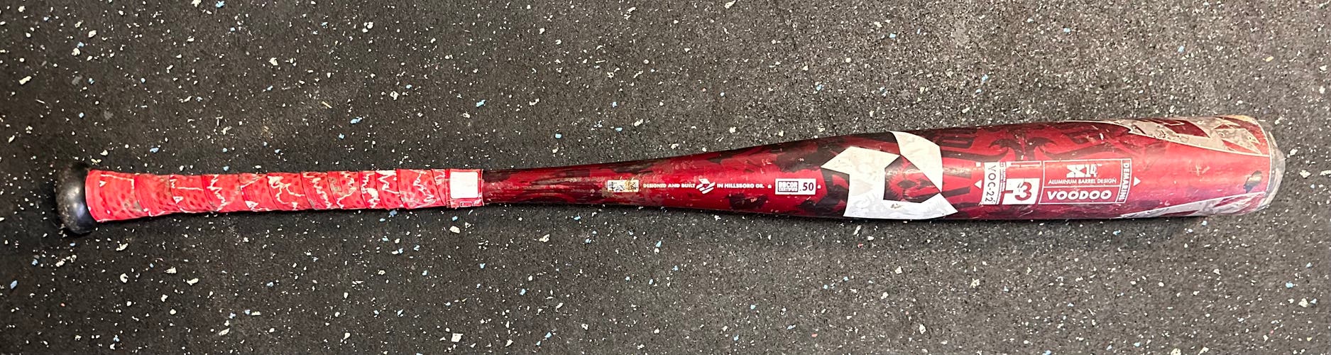 Used BBCOR Certified 2022 DeMarini Alloy Voodoo One Bat (-3) 28 oz 31"