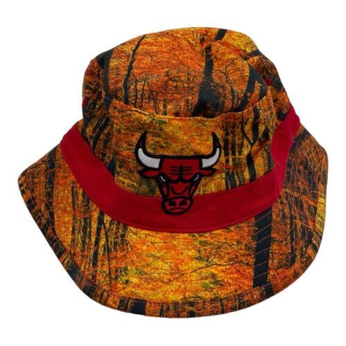Chicago Bulls Mitchell & Ness Bucket Hat Cap Men's Forest Camo Size Large XL New