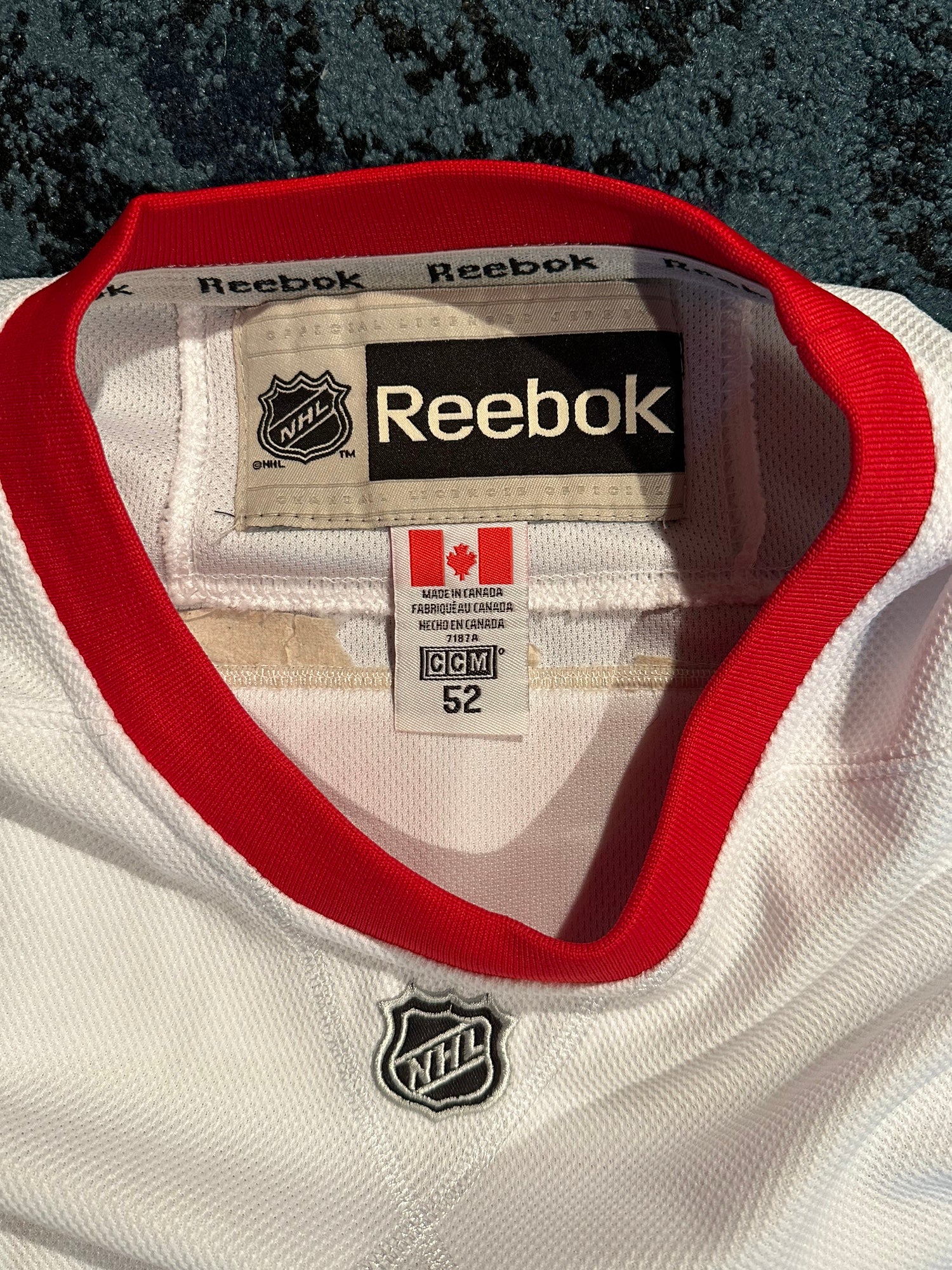Red Wings Centennial Nielsen jersey white sz 54