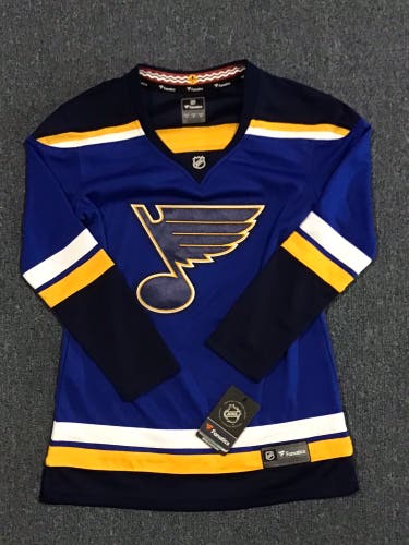 Brand New With Tags St. Louis Blues Fanatics Women’s Jersey Small (Blank)