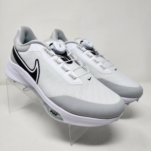 Nike Golf Shoes Mens 11 Grey Air Zoom React Infinity Tour NEXT% BOA Swoosh Logo
