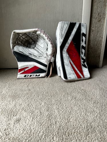 Used CCM Regular Premier P2.5 Blocker and Glove set