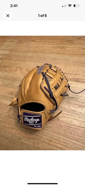 Used Right Hand Throw Rawlings Heart of the Hide Baseball Glove 12.25"