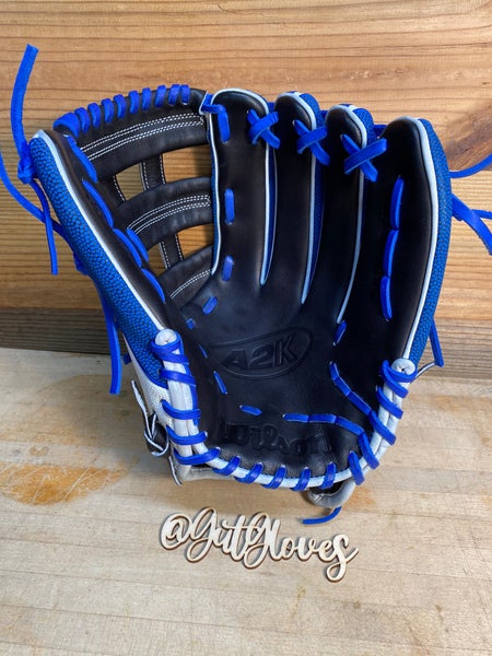 The Wilson baseball glove worn by Los Angeles Dodgers' Mookie