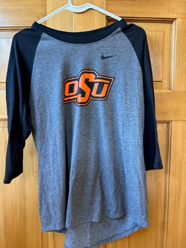 New Oklahoma State Large Women's Nike Dri-Fit Tee Baseball Shirt