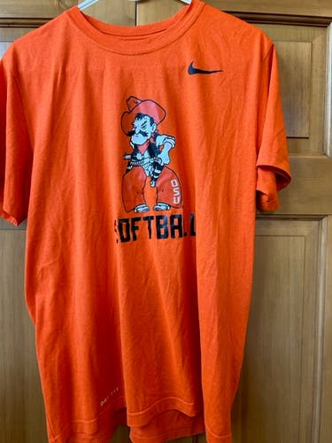New Oklahoma State Softball Nike Dri-Fit Tee Size Men's Medium
