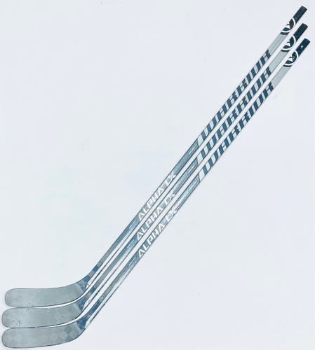 3 Pack Custom White Warrior Alpha LX Pro (QR5 Pro Build) Hockey Sticks-RH-85 Flex-P88