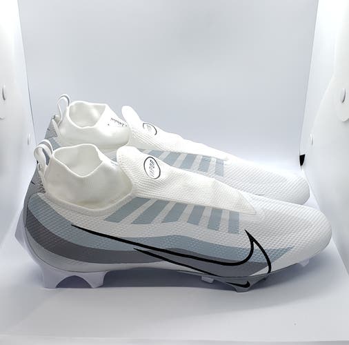Nike Vapor Edge Pro 360 Football Cleats White Metallic Silver DQ3670-102 Size 16