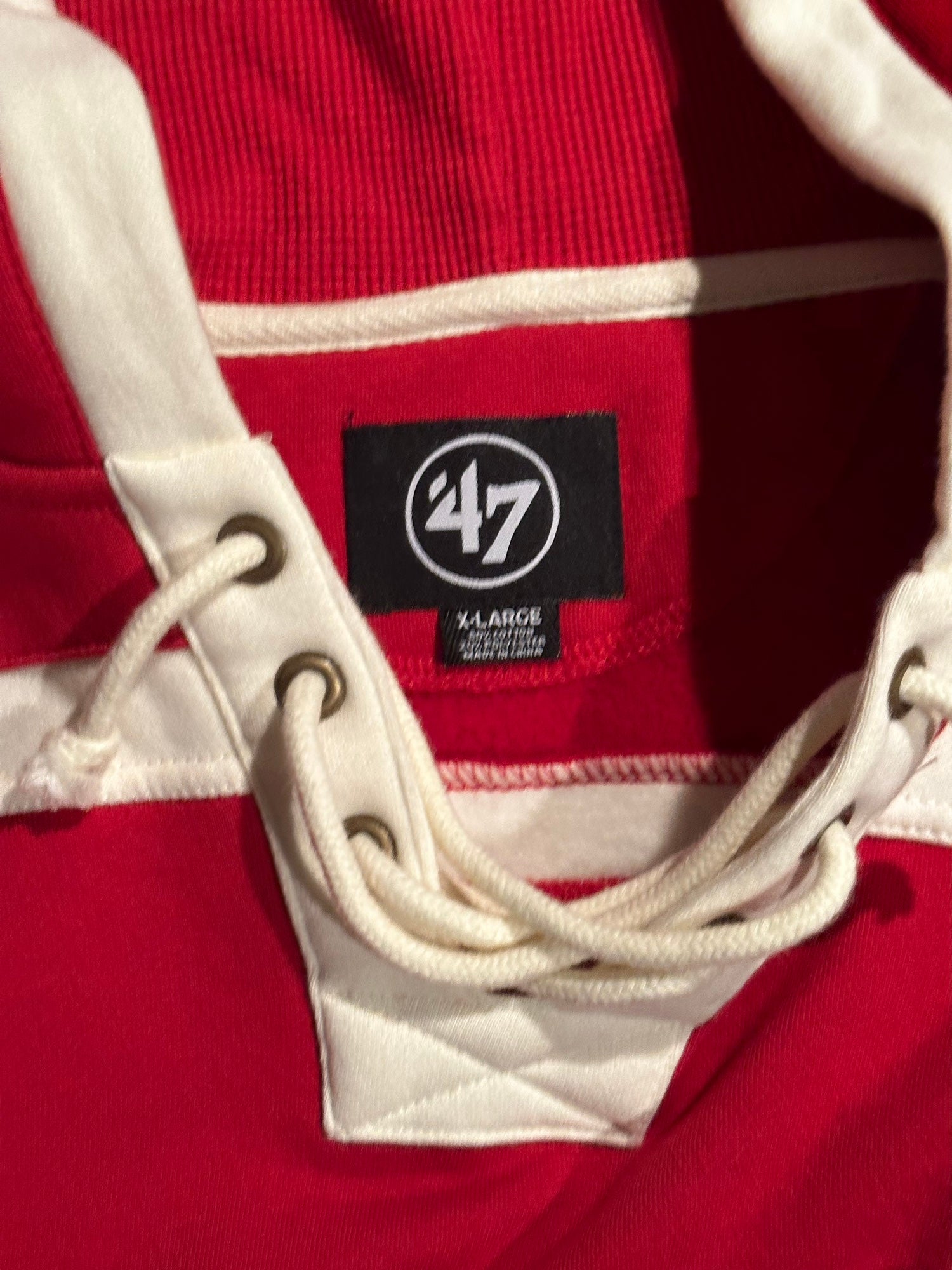 Detroit Red Wings Men's 47 Brand Dune Crew Long Sleeve Pullover Sweatshirt - XL