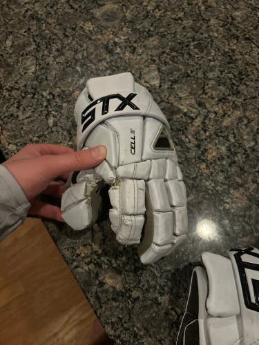 Used Player's STX 13" Cell IV Lacrosse Gloves