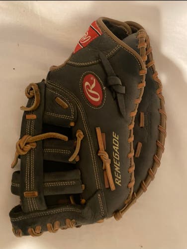 Used 2016 Left Hand Throw Rawlings First Base Renegade Baseball Glove 12"