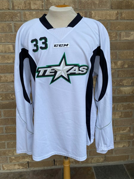 CCM Edge Texas Stars Pro Stock Practice Goalie Jersey White MIC