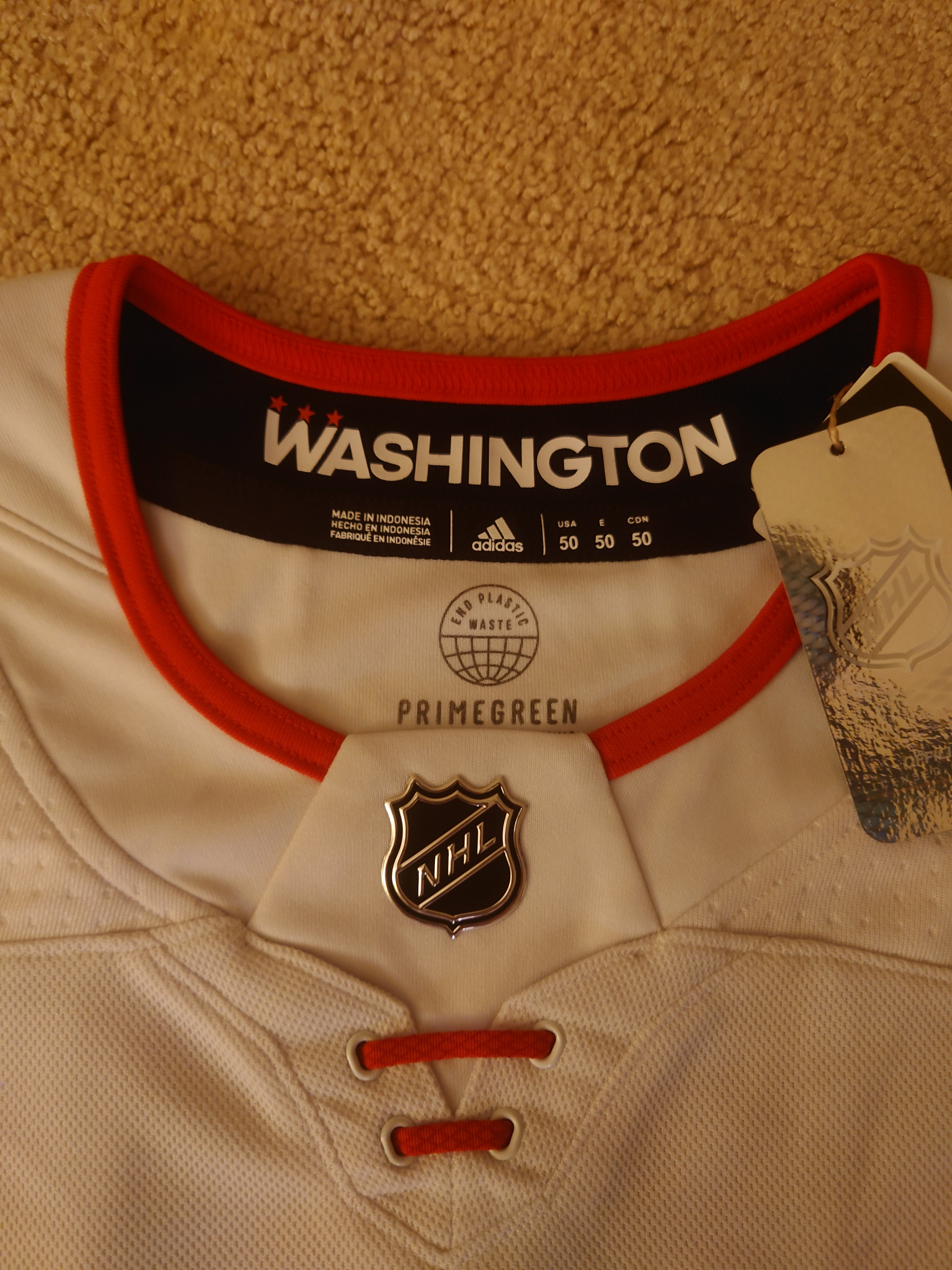 Washington Capitals Ovechkin Primegreen Adidas Authentic Jersey - 50