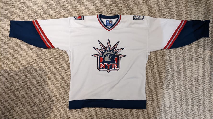 New York Rangers Jersey XL White Lady Liberty 1998-99 Starter