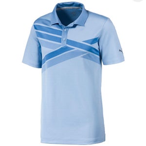 NEW Puma Alterknit Texture Blue Bell Golf Polo/Shirt Men's Extra Extra Large XXL