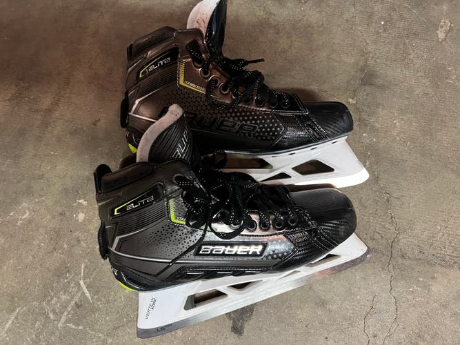 Senior Used Bauer Elite Hockey Goalie Skates Regular Width Size 11