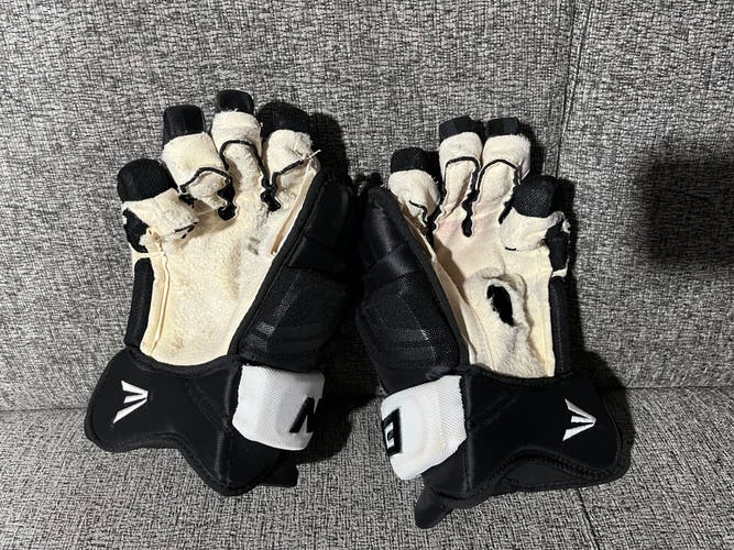 Used Easton Pro 4 Roll Gloves 14" Pro Stock Pittsburgh Penguins Pro stock