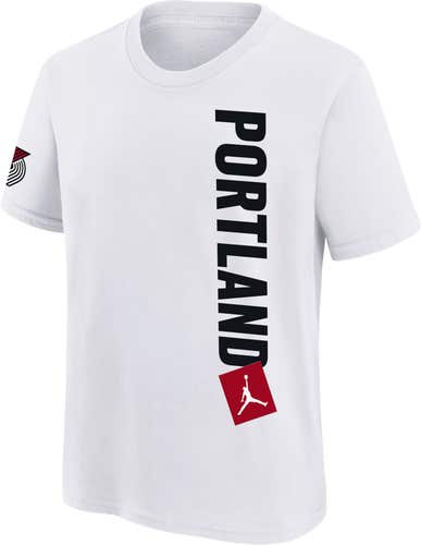 NWT youth size small nike air Jordan portland trailblazers wordmark tee Shirt