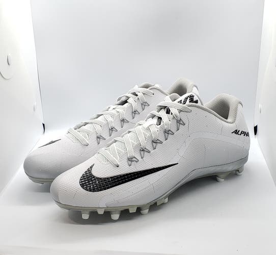 Nike Alpha Pro 2 TD Football Cleats White Black 719930-101 Men Size 13
