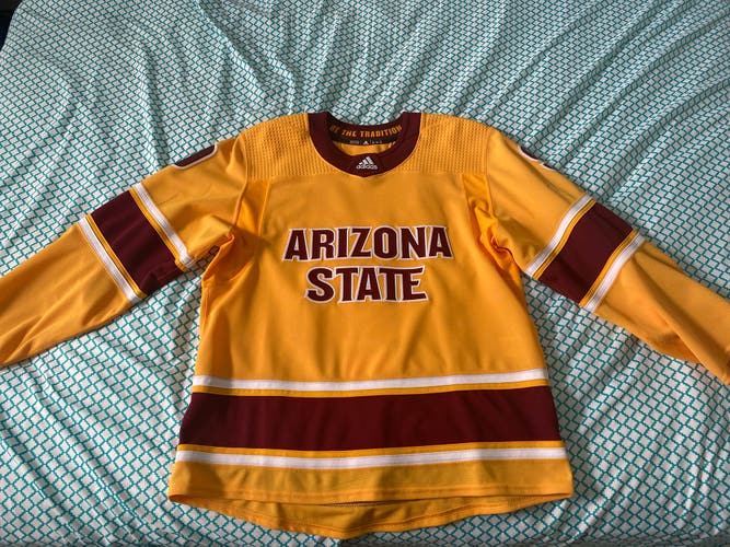 Team Issued Adidas ASU Sun Devils Hockey Jersey Size 54