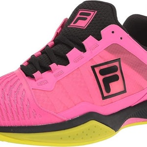 Fila Women's Speedserve Energized Tennis Shoe, Knockout Pink/Safety Yellow/Black