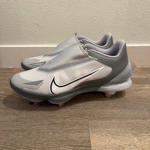 Nike Force Zoom Trout 8 Pro Grey/White Baseball Cleats Mens Size 11.5 CZ5915-001