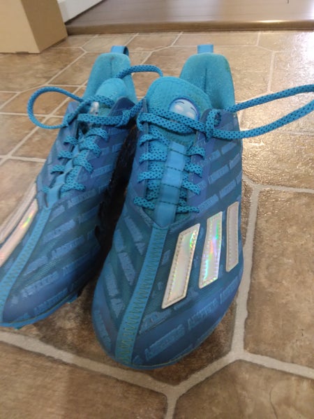 Used Men's Size 8.0 (Women's 9.0) Molded Cleats Adidas Low Top adizero