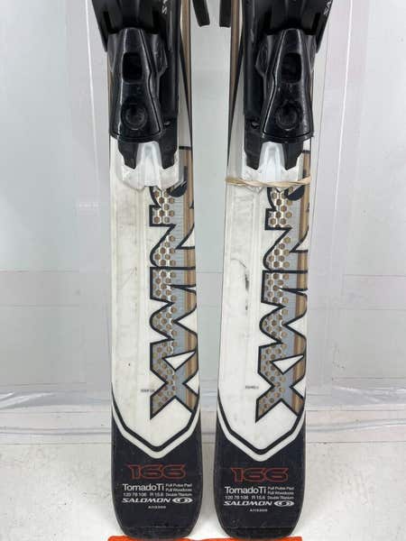 USED 166 cm Salomon X-Wing All Mountain Carving Skis w/ Salomon