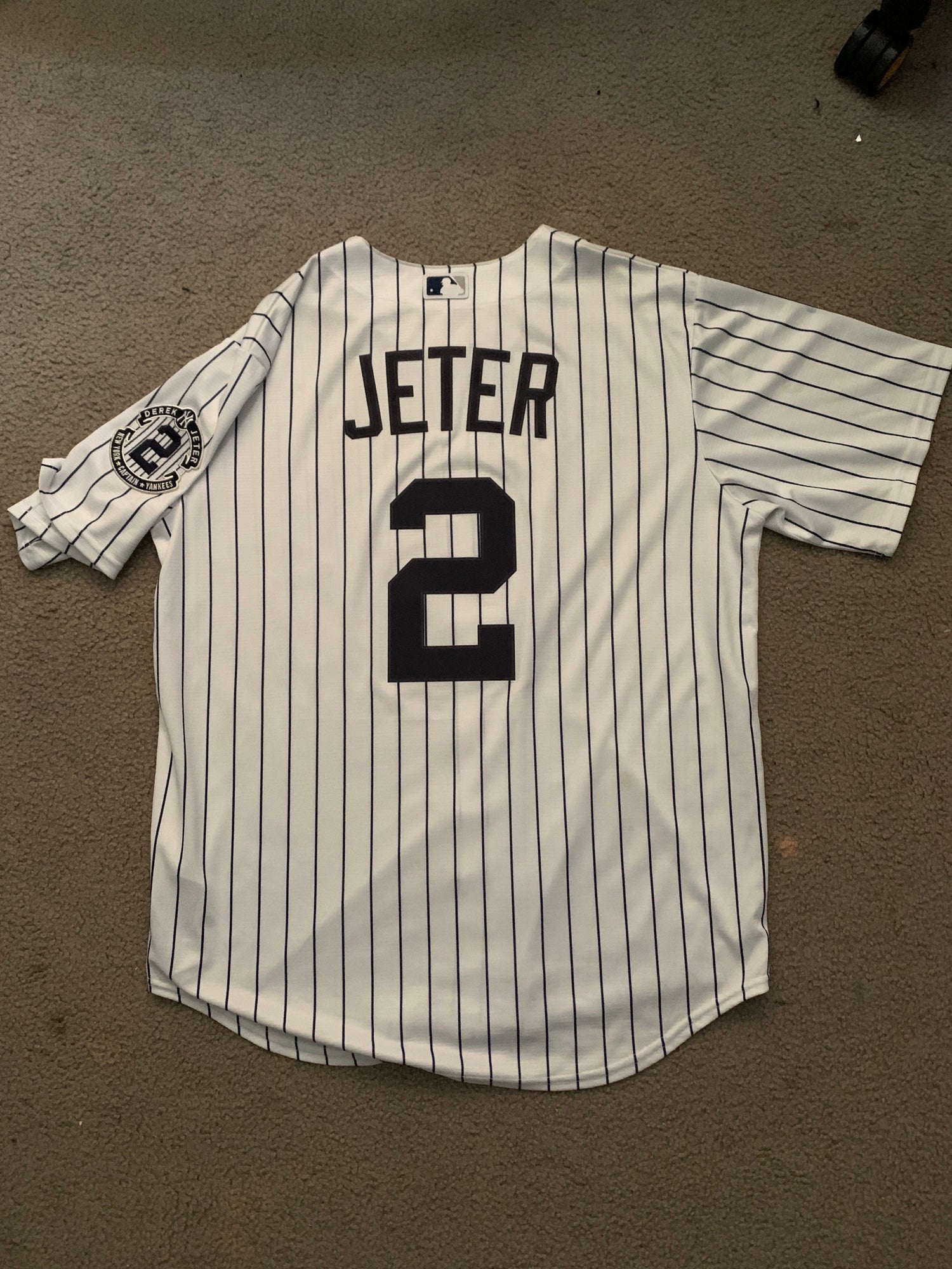 Vintage New York Yankees Derek Jeter Nike Jersey Mens Large Authentic 2  Captain