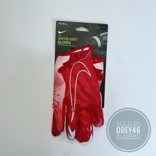Nike Vapor Knit 3.0 Football Gloves University Red/White Magnigrip
