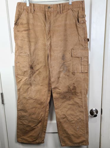 Vintage Carhartt Distressed Cargo Work Carpenter Pants Men's Size: 36 x 31