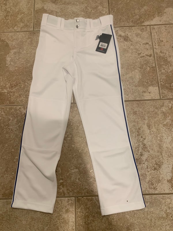 New Easton Pro Pinstripe Youth Baseball Pants White/Navy (Yankees