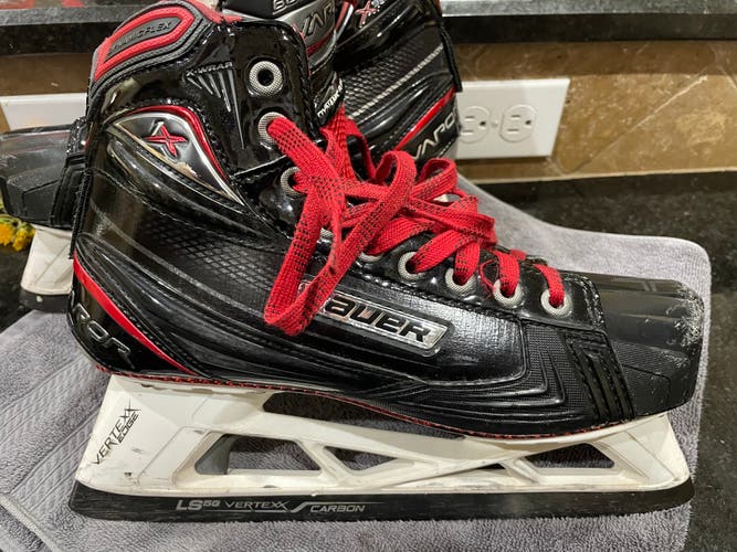 Senior Used Bauer Vapor 1X Hockey Goalie Skates Regular Width Size 8.5