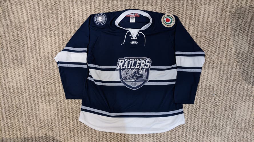 Worcester Railers Jersey XXXL 3XL Navy Licensed Replica