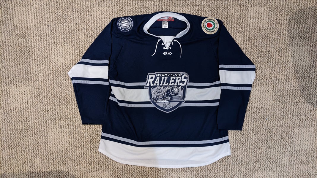 Worcester Railers Jersey XXXL 3XL Navy Licensed Replica